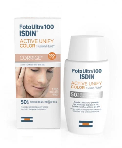 فلوئید ضد آفتاب رنگی ایزدین مدل Active Unify SPF 50